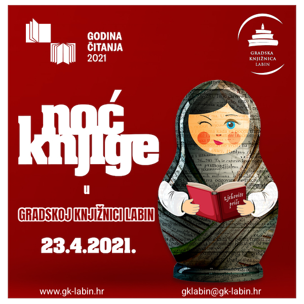 NOĆ KNJIGE 2021. U GRADSKOJ KNJIŽNICI LABIN NOĆ KNJIGE 2021. U GRADSKOJ KNJIŽNICI LABIN