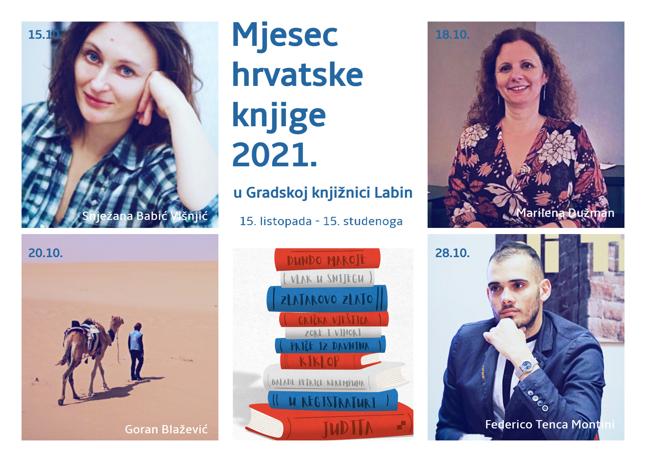 MJESEC HRVATSKE KNJIGE 2021. U GRADSKOJ KNJIŽNICI LABIN MJESEC HRVATSKE KNJIGE 2021. U GRADSKOJ KNJIŽNICI LABIN
