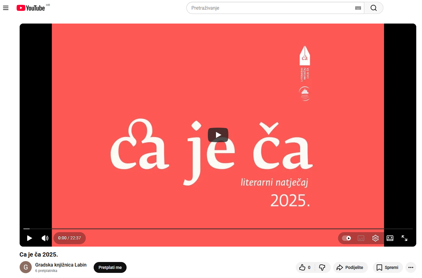 VIDEO // Književni susret „Ca je ča 2025.“ 