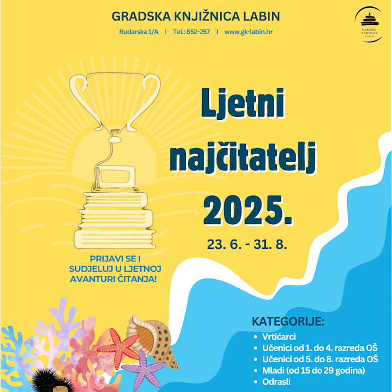 Natjecanje "Ljetni najčitatelj Gradske knjižnice Labin"