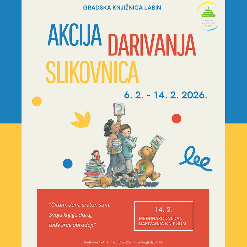 Daruj priču, podijeli radost! – Gradska knjižnica Labin obilježava Međunarodni dan darivanja knjigom