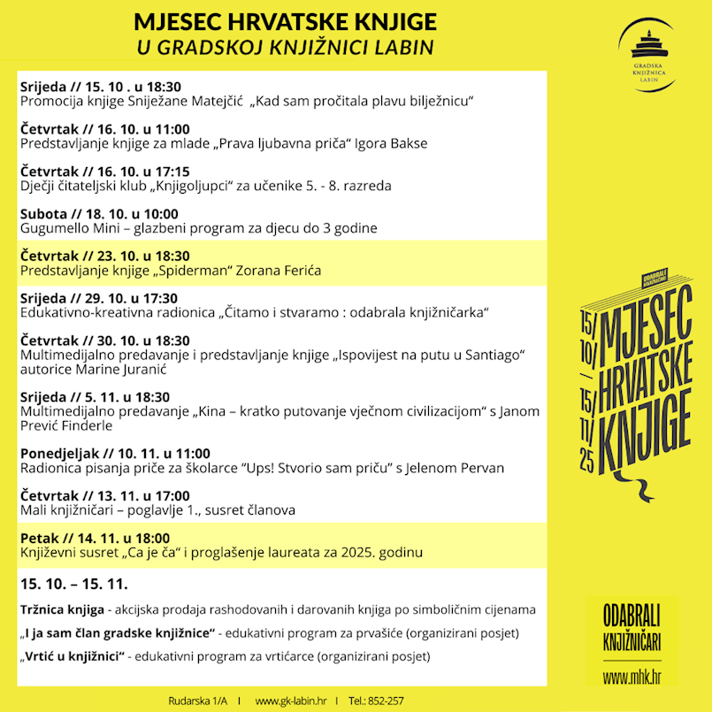 Mjesec hrvatske knjige – Odabrali knjižničari