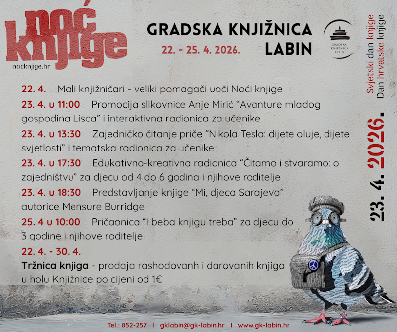 Noć knjige u Gradskoj knjižnici Labin