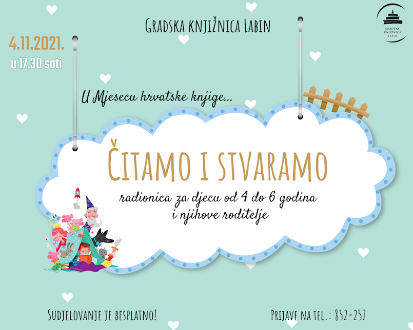 Edukativno-kreativna radionica za djecu u Mjesecu hrvatske knjige