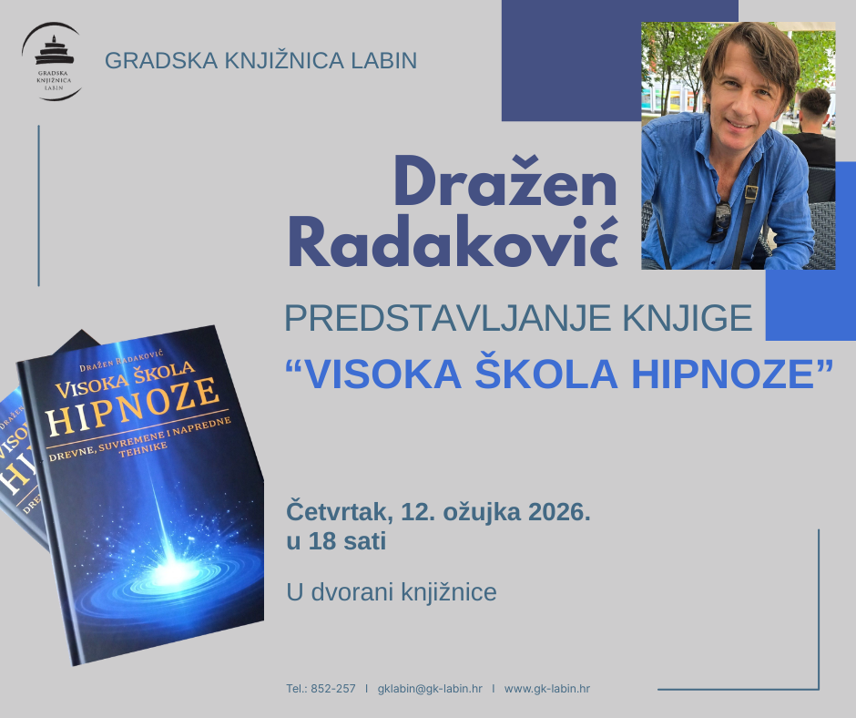 Predavanje hipnoterapeuta Dražena Radakovića i promocija knjige "Visoka škola hipnoze"