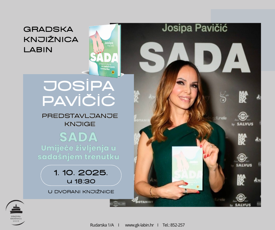 Josipa Pavičić predstavlja novu knjigu „Sada: umijeće življenja u sadašnjem trenutku“ 