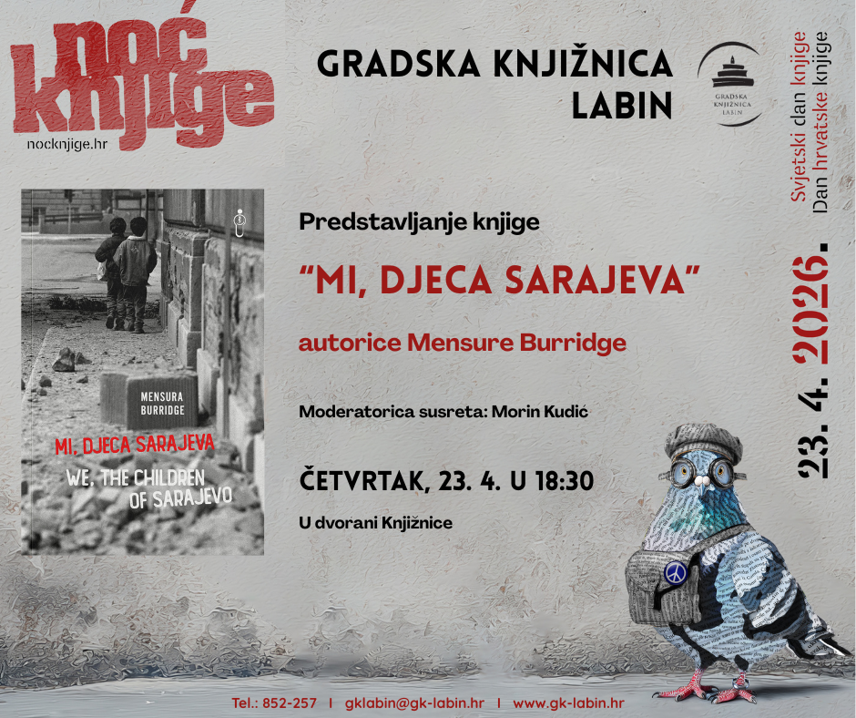 Noć knjige // Promocija knjige "Mi, djeca Sarajeva" Mensure Burridge