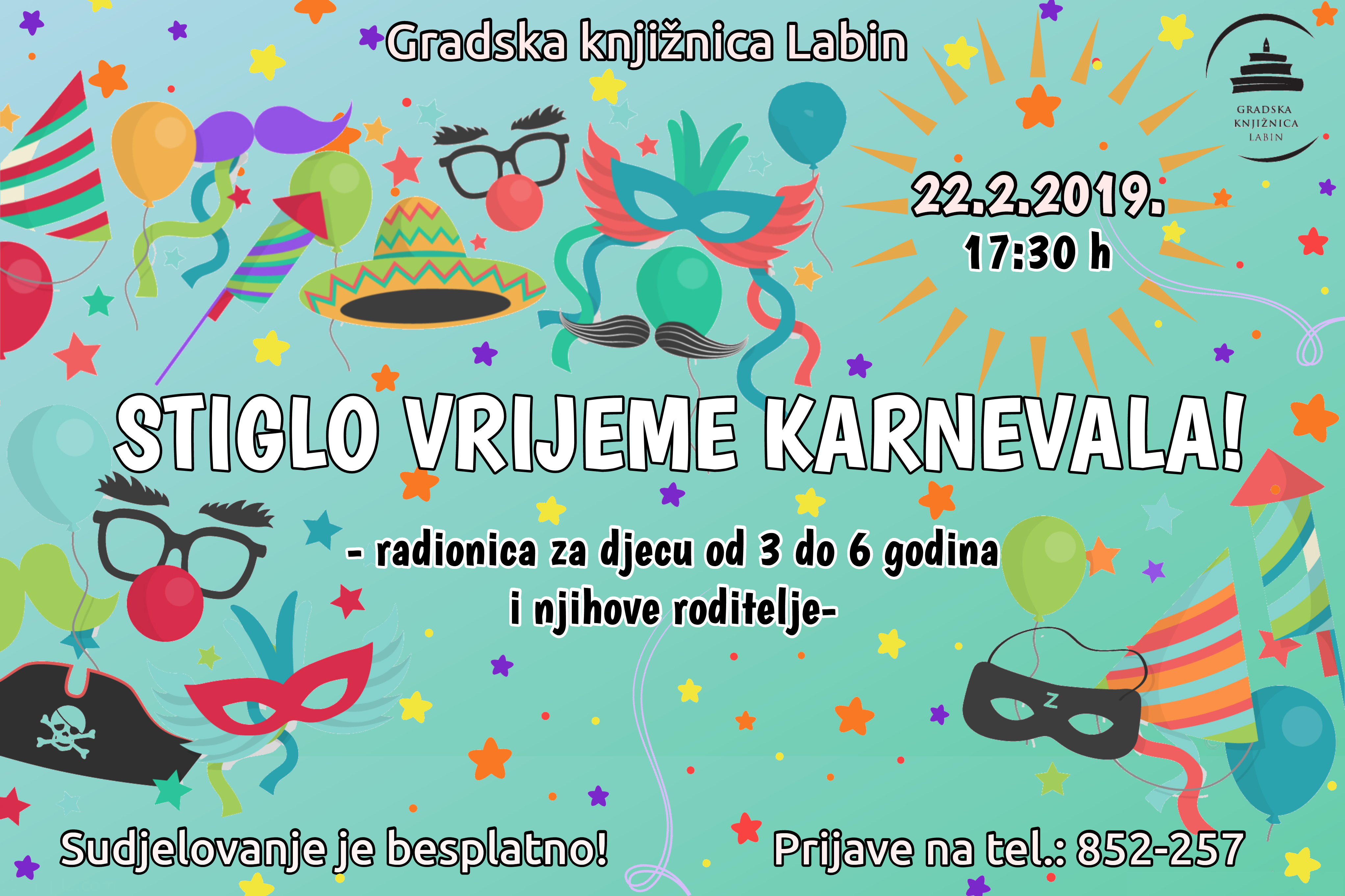 Edukativno-kreativna radionica "Stiglo vrijeme karnevala!" Edukativno-kreativna radionica "Stiglo vrijeme karnevala!"