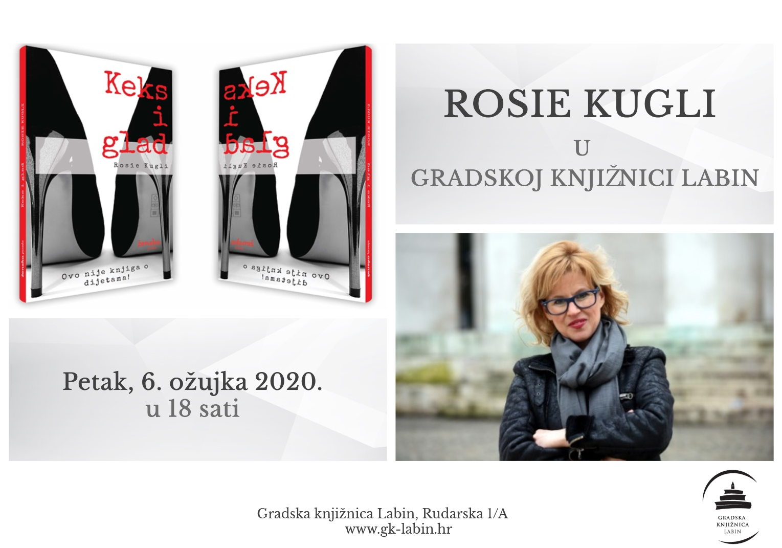 Književnica Rosie Kugli gostuje u Gradskoj knjižnici Labin Književnica Rosie Kugli gostuje u Gradskoj knjižnici Labin