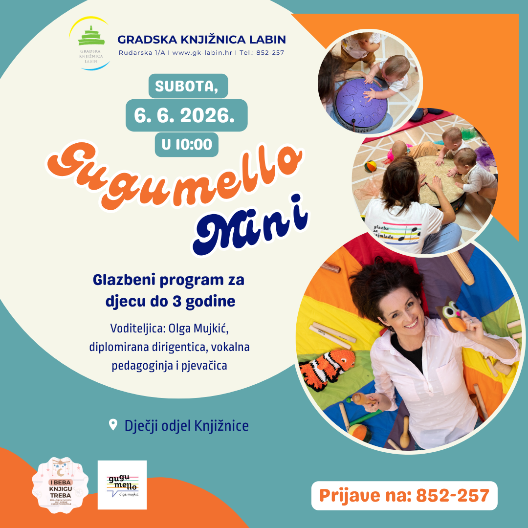 Gugumello Mini gostuje u Gradskoj knjižnici Labin
