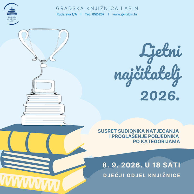Gradska knjižnica Labin obilježava Međunarodni dan pismenosti proglašenjem Ljetnog najčitatelja