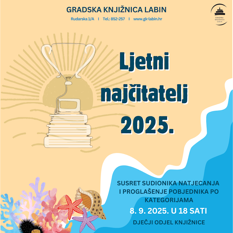  Obilježavanje Međunarodnog dana pismenosti i proglašenje Ljetnog najčitatelja Gradske knjižnice Labin za 2025. godinu