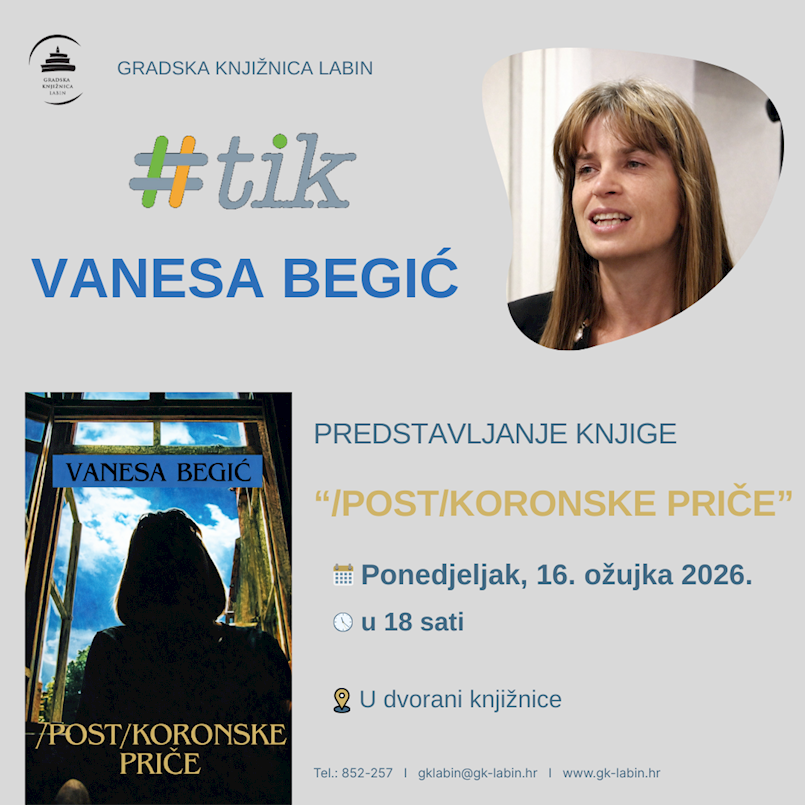 TIK // Predstavljanje knjige (Post)koronske priče Vanese Begić
