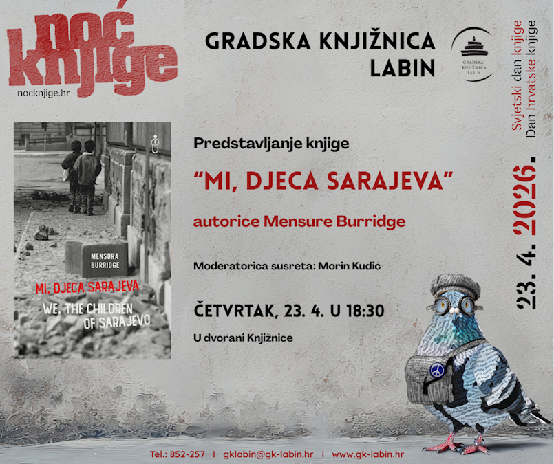Noć knjige // Promocija knjige "Mi, djeca Sarajeva" Mensure Burridge