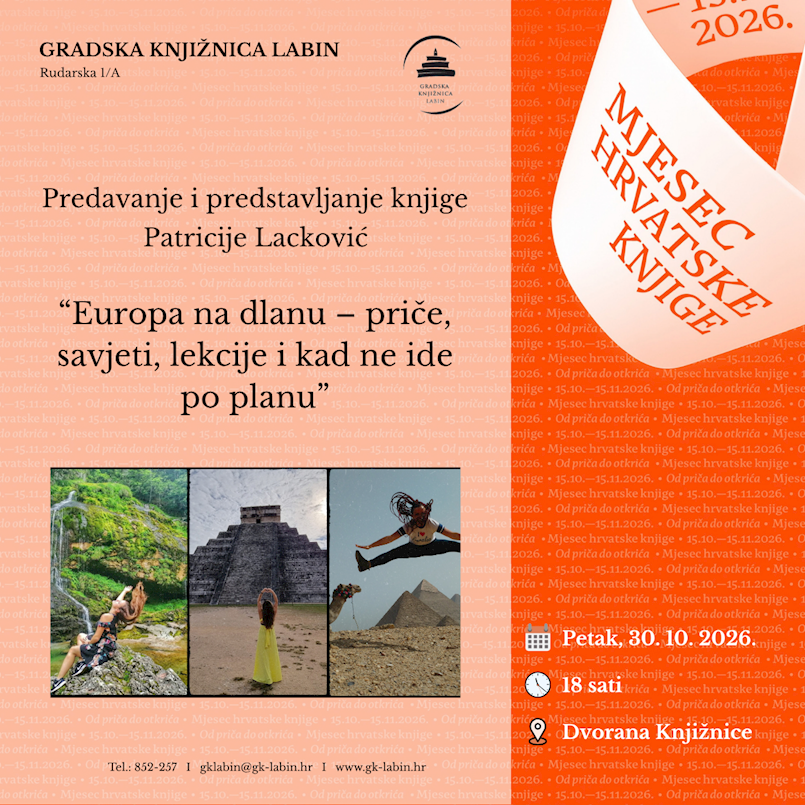 MHK // Multimedijalno putopisno predavanje Patricije Lacković i predstavljanje autorske knjige