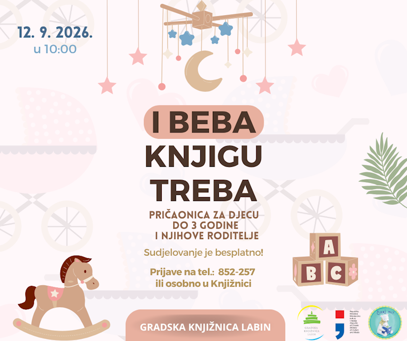 "I beba knjigu treba" - vrijeme je za novu Pričaonicu!
