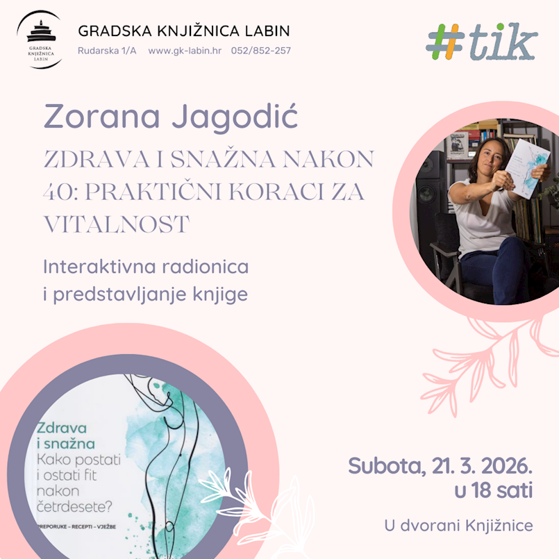 TIK // Radionica „Zdrava i snažna nakon 40: Praktični koraci za vitalnost“ Zorane Jagodić