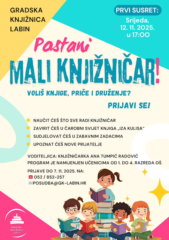 MHK // Pokrećemo novi program za djecu – „Mali knjižničari“