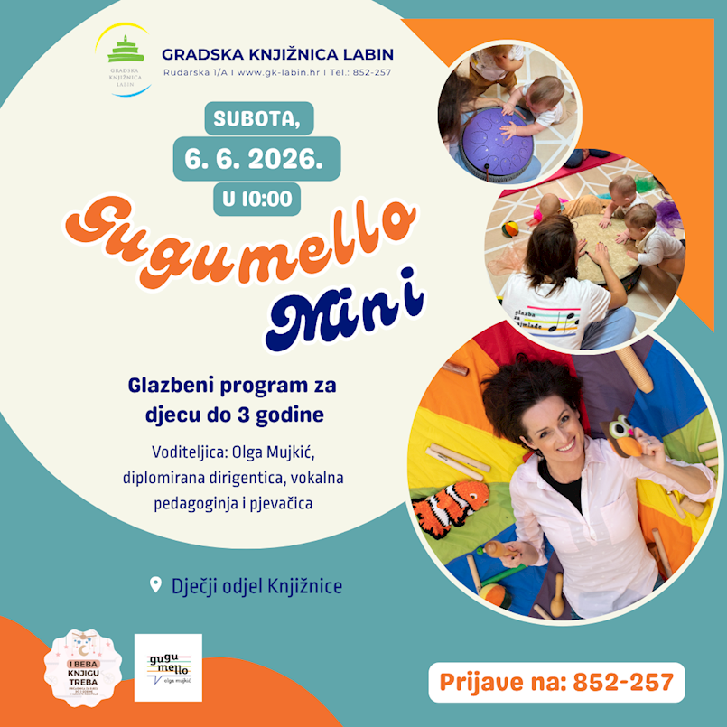 Gugumello Mini gostuje u Gradskoj knjižnici Labin